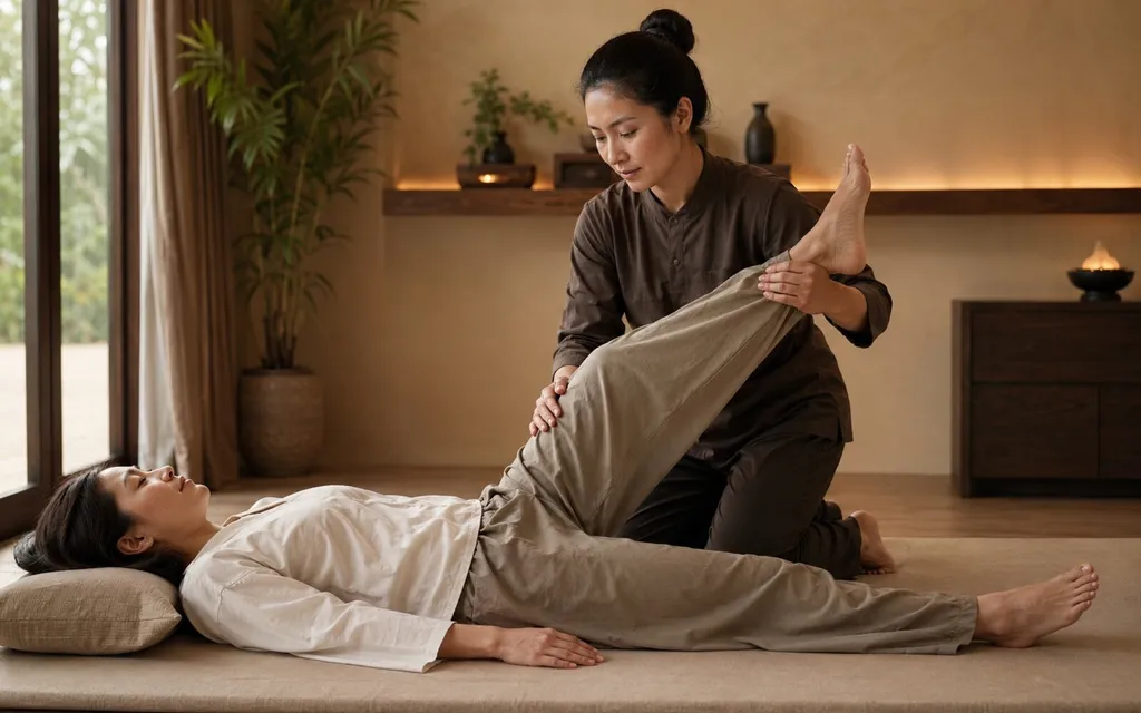 Thai massage treatment room at Organic Health, Soho
